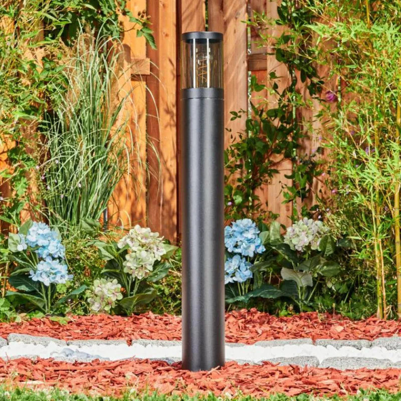 Suspension Verre Fumé-hofstein Borne lumineuse Tolsona Noir, 1 lumière