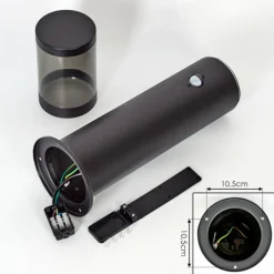 hofstein Borne lumineuse Tolsona Noir, 1 lumière, Détecteur de mouvement