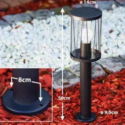 hofstein Borne lumineuse Torsa Noir, 1 lumière