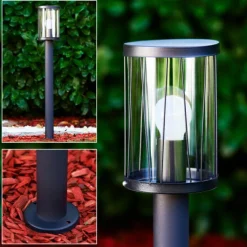 hofstein Borne lumineuse Torsa Noir, 1 lumière