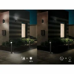 Luminaires Trio Borne lumineuse Trio Avon LED Anthracite, 1 lumière, Détecteur de mouvement