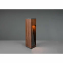 Lampes En Bois-Luminaires Trio Borne lumineuse Trio Canning Bois foncé, Nickel mat, 1 lumière