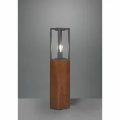 Lampes En Bois-Luminaires Trio Borne lumineuse Trio Garonne Bois foncé, Nickel mat, 1 lumière