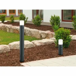 Luminaires Trio Borne lumineuse Trio HOOSIC Anthracite, 1 lumière, Détecteur de mouvement