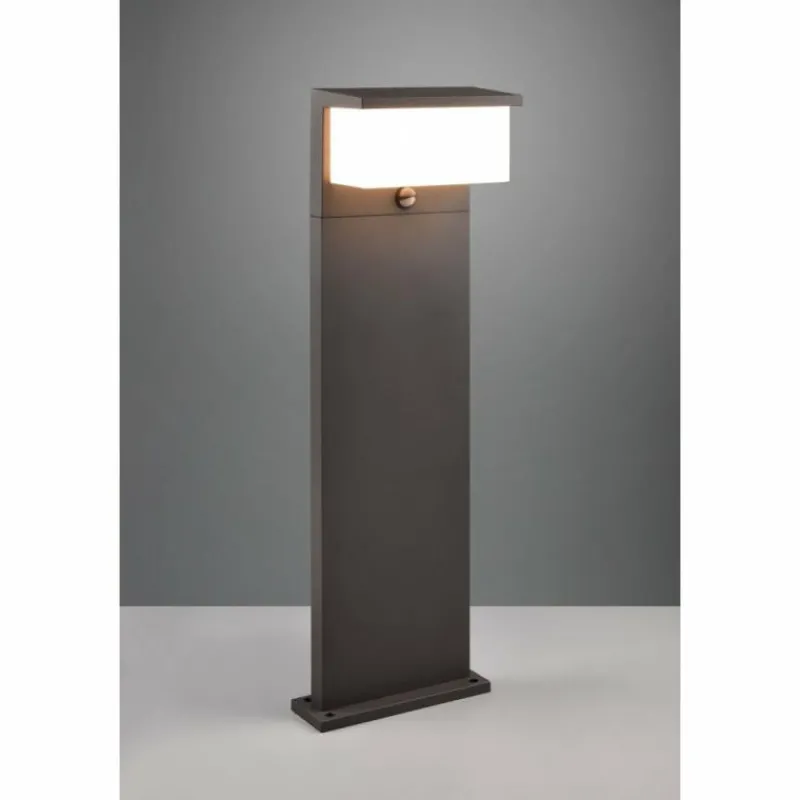 Luminaires Trio Borne lumineuse Trio Nestos LED Anthracite, 1 lumière, Détecteur de mouvement