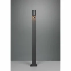Luminaires Trio Borne lumineuse Trio Roya Anthracite, 1 lumière, Détecteur de mouvement