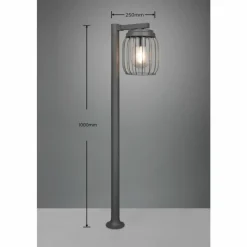 Luminaires Trio Borne lumineuse Trio-Leuchten Tuela Anthracite, 1 lumière
