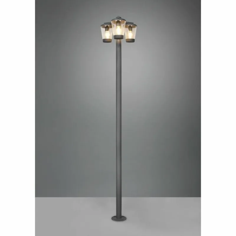 Luminaires Trio Borne lumineuse Trio-Leuchten Cavado Anthracite, 3 lumières