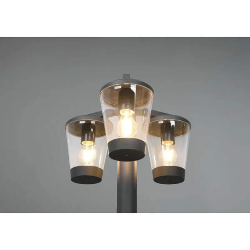 Luminaires Trio Borne lumineuse Trio-Leuchten Cavado Anthracite, 3 lumières