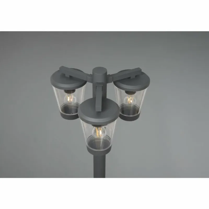 Luminaires Trio Borne lumineuse Trio-Leuchten Cavado Anthracite, 3 lumières