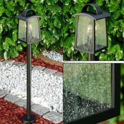 hofstein Borne lumineuse Trosa Noir, 1 lumière