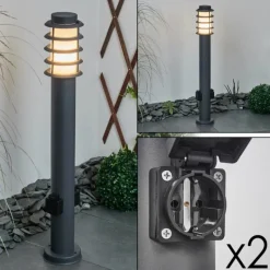 hofstein Borne lumineuse Tunes Anthracite, 1 lumière