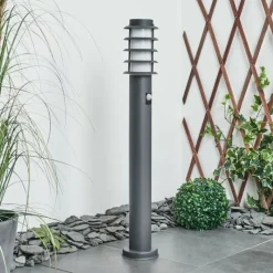 hofstein Borne lumineuse Tunes Anthracite, 1 lumière, Détecteur de mouvement