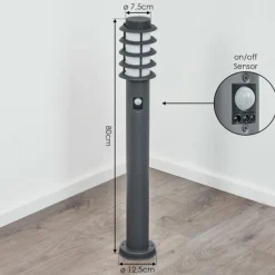 hofstein Borne lumineuse Tunes Anthracite, 1 lumière, Détecteur de mouvement