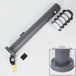 hofstein Borne lumineuse Tunes Anthracite, 1 lumière, Détecteur de mouvement