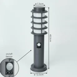 hofstein Borne lumineuse Tunes Anthracite, 1 lumière, Détecteur de mouvement