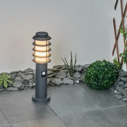 hofstein Borne lumineuse Tunes Anthracite, 1 lumière, Détecteur de mouvement