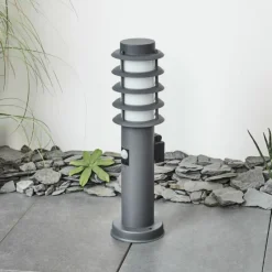 hofstein Borne lumineuse Tunes Anthracite, 1 lumière, Détecteur de mouvement
