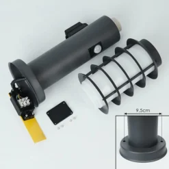 hofstein Borne lumineuse Tunes Anthracite, 1 lumière, Détecteur de mouvement