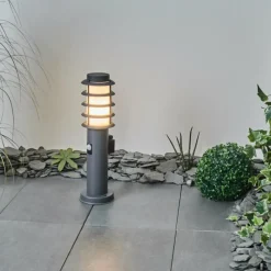 hofstein Borne lumineuse Tunes Anthracite, 1 lumière, Détecteur de mouvement