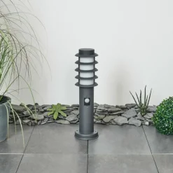 hofstein Borne lumineuse Tunes Anthracite, 1 lumière, Détecteur de mouvement