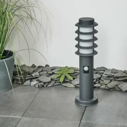 hofstein Borne lumineuse Tunes Anthracite, 1 lumière, Détecteur de mouvement