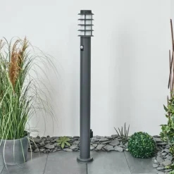 hofstein Borne lumineuse Tunes Anthracite, 1 lumière, Détecteur de mouvement