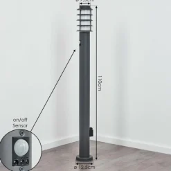 hofstein Borne lumineuse Tunes Anthracite, 1 lumière, Détecteur de mouvement