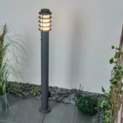 hofstein Borne lumineuse Tunes Anthracite, 1 lumière, Détecteur de mouvement