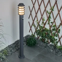 hofstein Borne lumineuse Tunes Anthracite, 1 lumière, Détecteur de mouvement