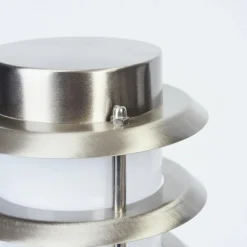 hofstein Borne lumineuse Tunes Nickel mat, 1 lumière, Détecteur de mouvement