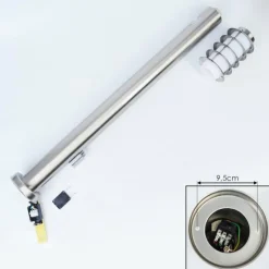 hofstein Borne lumineuse Tunes Nickel mat, 1 lumière, Détecteur de mouvement