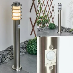 hofstein Borne lumineuse Tunes Nickel mat, 1 lumière, Détecteur de mouvement