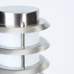 hofstein Borne lumineuse Tunes Nickel mat, 1 lumière, Détecteur de mouvement