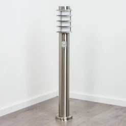 hofstein Borne lumineuse Tunes Nickel mat, 1 lumière, Détecteur de mouvement