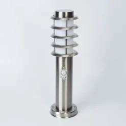 hofstein Borne lumineuse Tunes Nickel mat, 1 lumière, Détecteur de mouvement