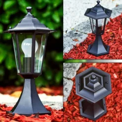 Luminaires Rustiques-hofstein Borne lumineuse Valtimo Noir, 1 lumière