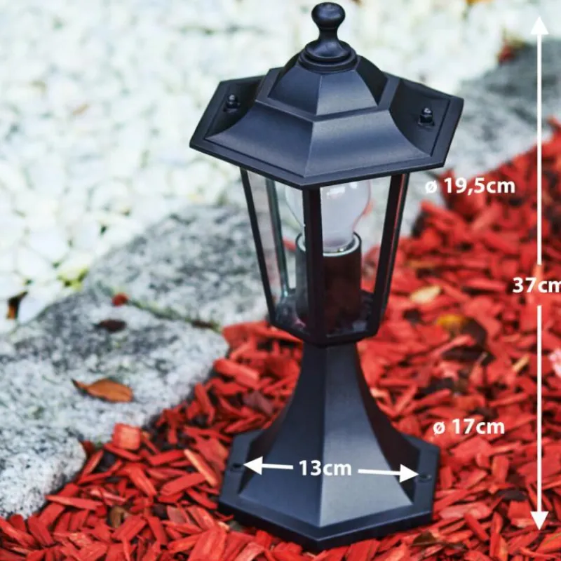 Luminaires Rustiques-hofstein Borne lumineuse Valtimo Noir, 1 lumière