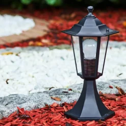 Luminaires Rustiques-hofstein Borne lumineuse Valtimo Noir, 1 lumière