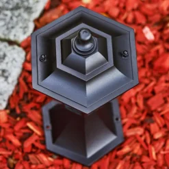 Luminaires Rustiques-hofstein Borne lumineuse Valtimo Noir, 1 lumière