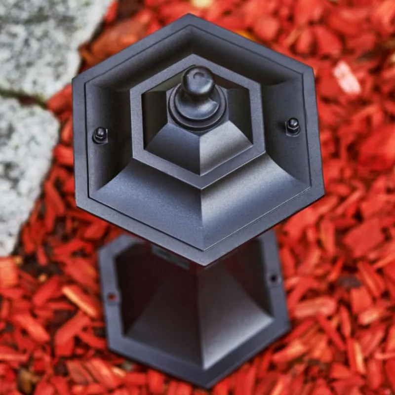 Luminaires Rustiques-hofstein Borne lumineuse Valtimo Noir, 1 lumière