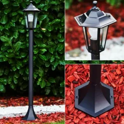 Luminaires Rustiques-hofstein Borne lumineuse Valtimo Noir, 1 lumière