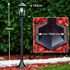 Luminaires Rustiques-hofstein Borne lumineuse Valtimo Noir, 1 lumière