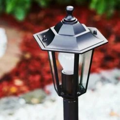 Luminaires Rustiques-hofstein Borne lumineuse Valtimo Noir, 1 lumière