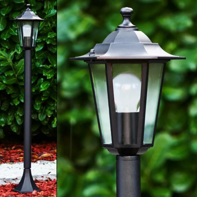 Luminaires Rustiques-hofstein Borne lumineuse Valtimo Noir, 1 lumière