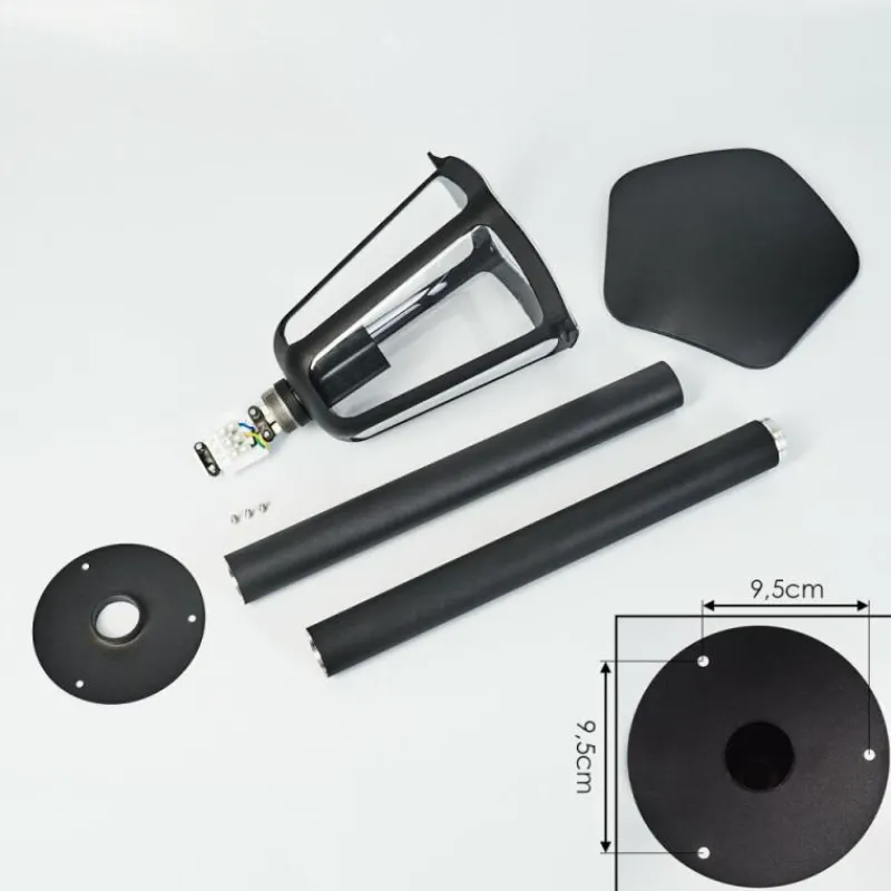 Luminaires Rustiques-hofstein Borne lumineuse Venneshamm Noir, 1 lumière