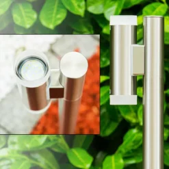 hofstein Borne lumineuse Vero Acier inoxydable, 2 lumières