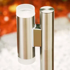 hofstein Borne lumineuse Vero Acier inoxydable, 2 lumières