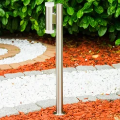 hofstein Borne lumineuse Vero Acier inoxydable, 2 lumières