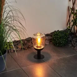 hofstein Borne lumineuse Ystheim Noir, 1 lumière